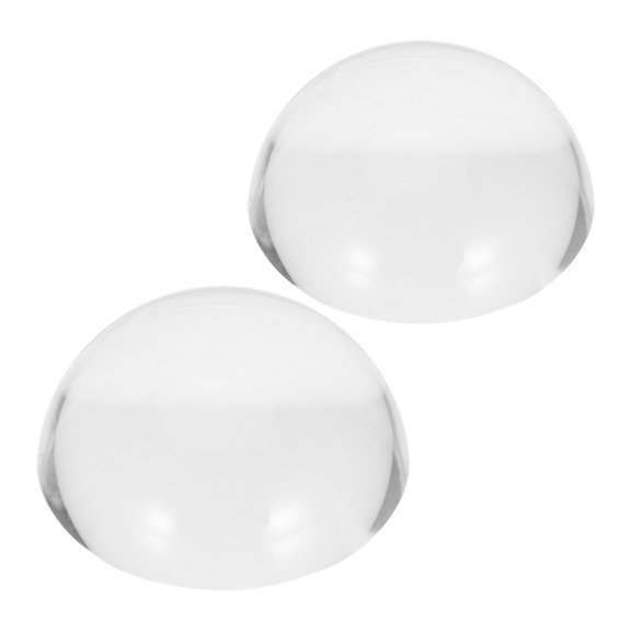 BESTYASH 2Pcs Transparent Glass Dome Paperweight for Sewing Pattern and Home Office Decoration