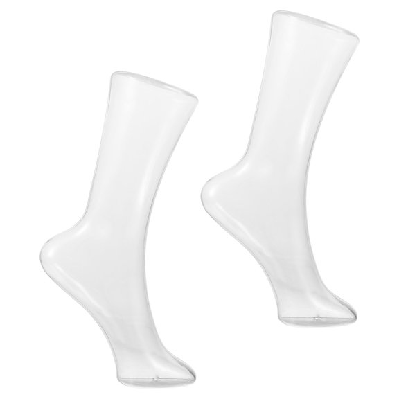 BESTYASH 2Pcs Transparent Sock Display Foot Model for Store and Photography Studio Use