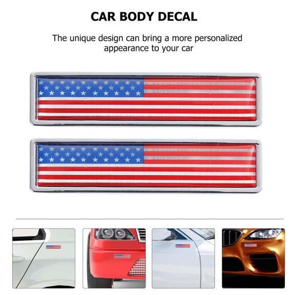 BESTYASH 2Pcs Unique Car Metal Sticker Creative Auto Sticker Decorative Car Body Decal