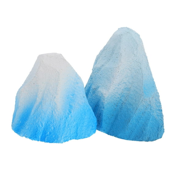 BESTYASH 2Pcs Unique Design Snowy Iceberg Sculpture for Aquarium Diorama and Home Decor