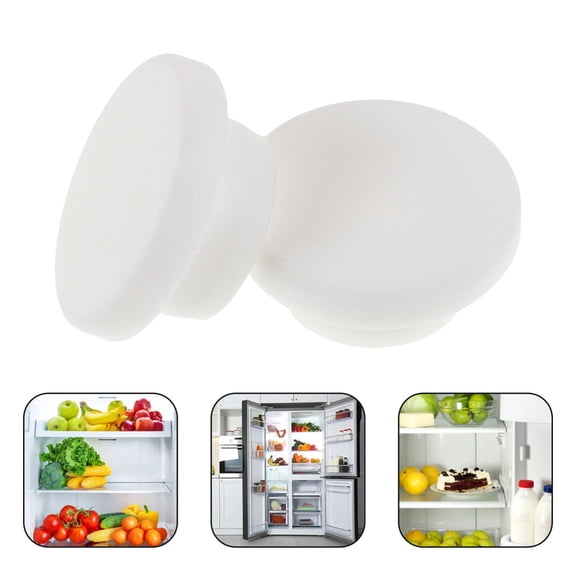 BESTYASH 2Pcs Universal Cooler Drain Plug White Rubber Stopper for Chest Freezer and Refrigerator