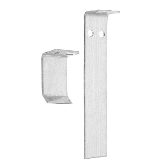 BESTYASH 2Pcs Universal Metal Garage Door Stopper Bracket Roller Shutter Travel Limit Plate Plated Silver