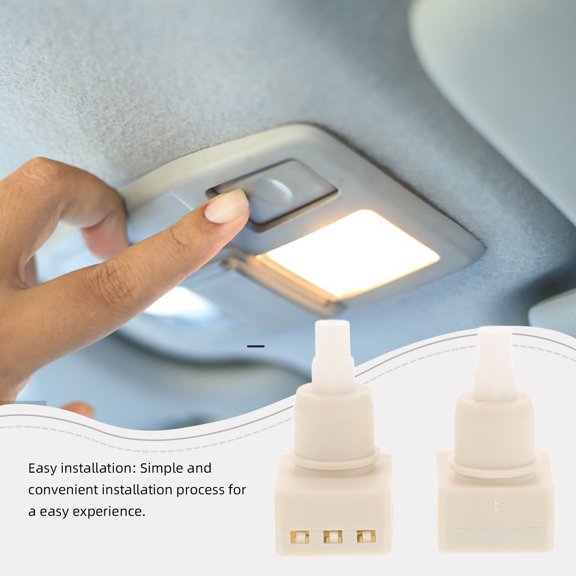 BESTYASH 2Pcs Vehicle Dome Light Switch Kit White Color with Sleek Modern Exterior