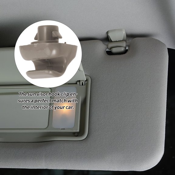 BESTYASH 2Pcs Sun Visor Holder Clip Grey Car Interior Sunshade Extender Accessory