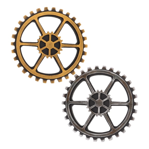 BESTYASH 2Pcs Vintage Gear Wall Decor Metal Hanging Ornaments for Home Living Room and Bar