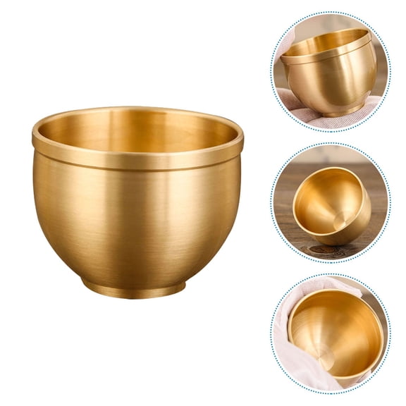 BESTYASH 2Pcs Vintage Tea Cup Brass Metal Home Decor Decorative Retro Cup for Hot Cold Drinks