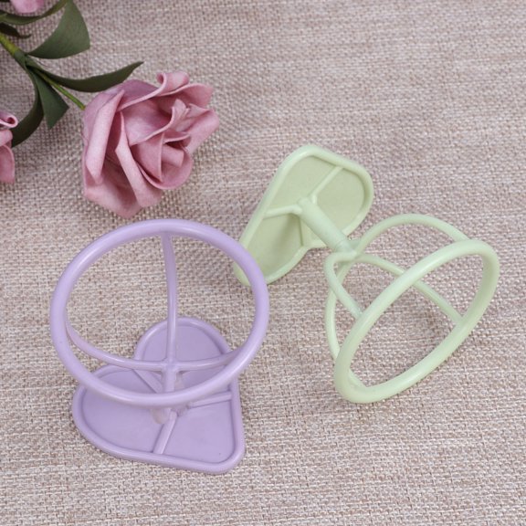 BESTYASH 2Pcs Violet Plastic Powder Puff Stand Holder Makeup Sponge Storage Shelf for Drying and Organizing