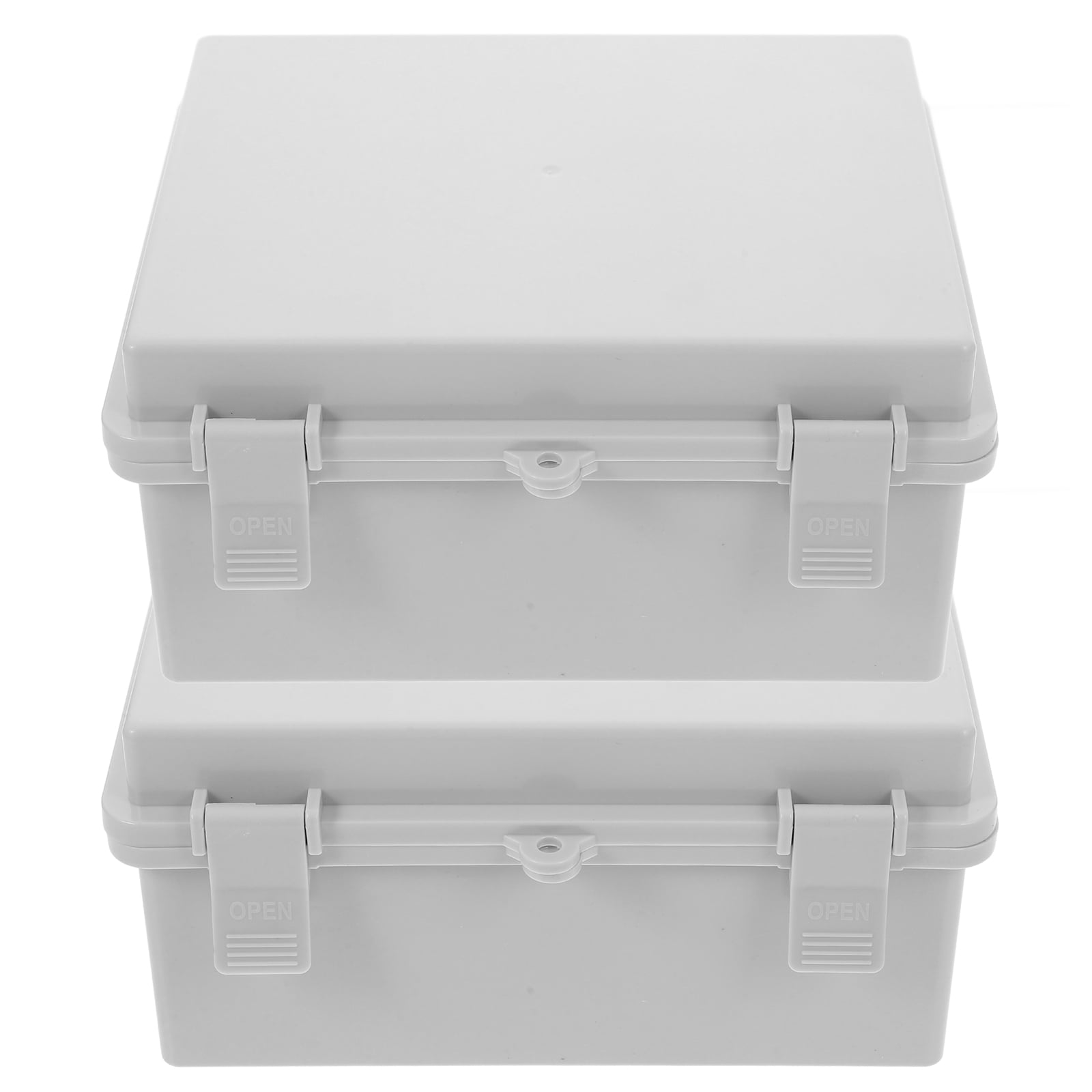 BESTYASH 2Pcs Outdoor Junction Box Plastic Electrical Enclosure for Versatile Wire Connections White