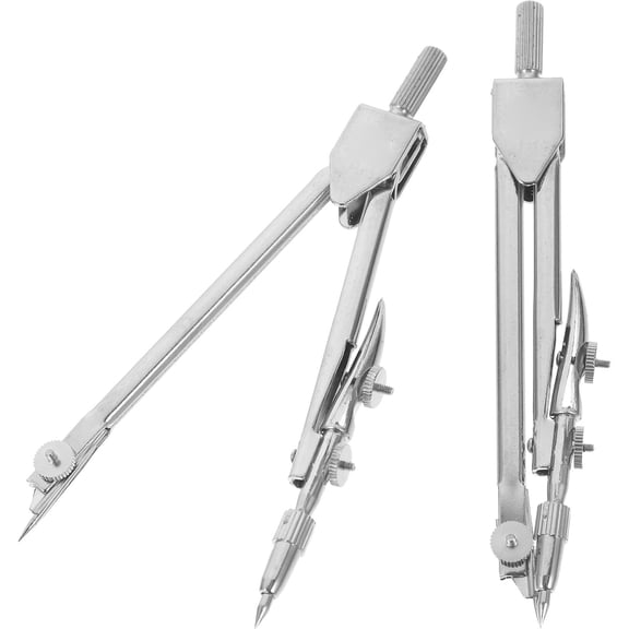 BESTYASH Compact Steel Scribe Divider Tool Silver for Accurate Measurement 2Pcs