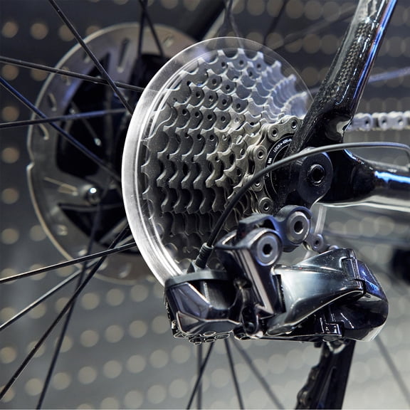 BESTYASH 2Pcs White Bike Chain Guard Transparent Flywheels Protector for Mountain Bikes