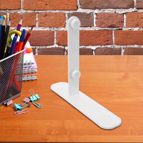 BESTYASH 2-Pack White Metal T-Shaped Pegboard Desktop Stand Brackets, Quick Assembly, and High Load Capacity