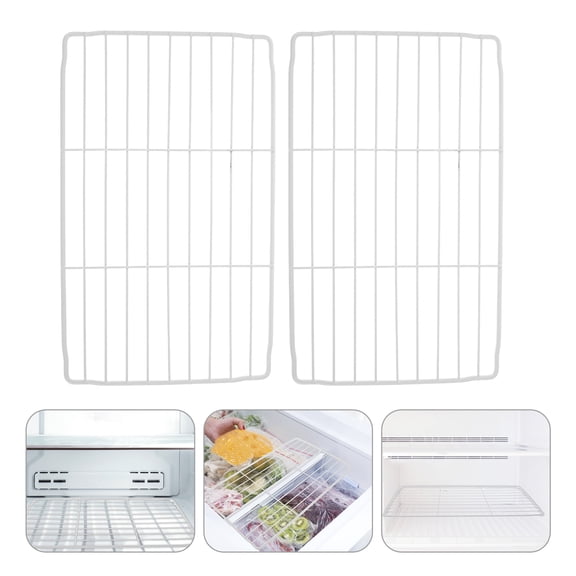 BESTYASH 2Pcs White Wire Shelf Dividers for Freezer and Refrigerator Organization