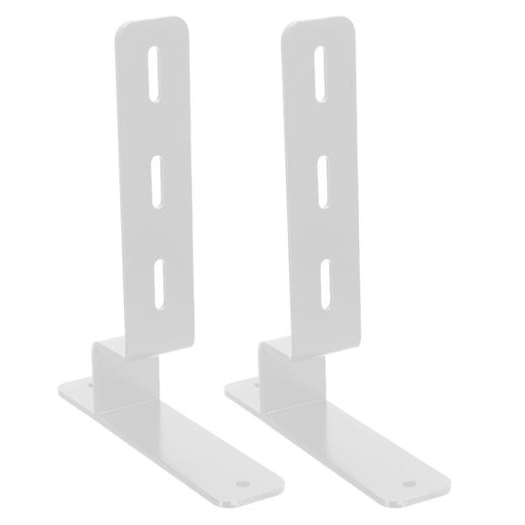 BESTYASH 2-Pack White Metal Pegboard Support Brackets for Desk Mounting, Wall Organizer Setup, and Storage Accessories