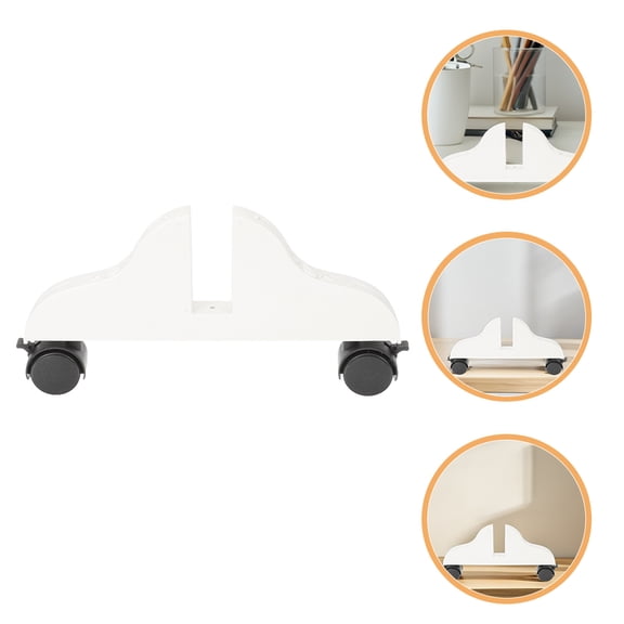 BESTYASH 2-Pack White Partition Support Brackets with Stable Feet, Universal Base for Indoor Screen Dividers and Room Separators