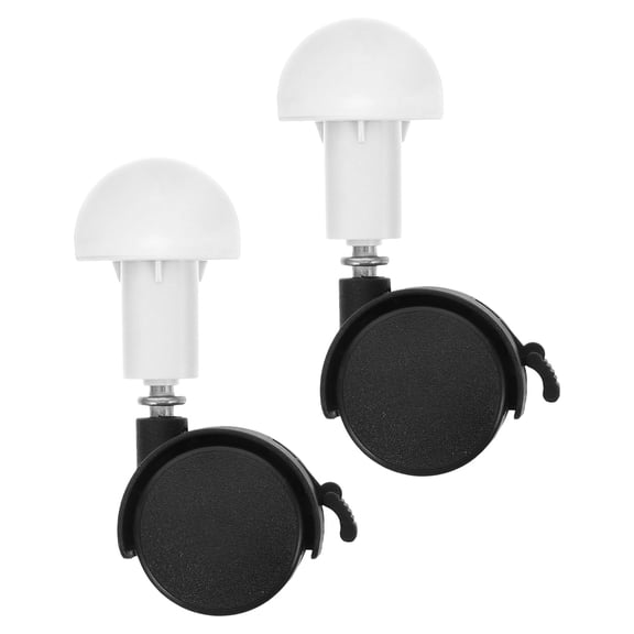 BESTYASH 2Pcs White Pet Cage Wheels for Easy Mobility and Silent Rolling in Home Wire Playpen Use