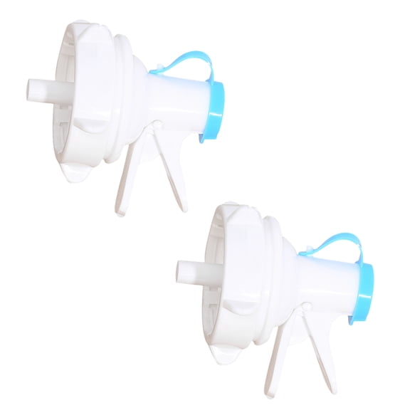 BESTYASH 2Pcs White Plastic Water Jug Caps with Spigot Faucet Replacement Valve for General Drinking Water Buckets