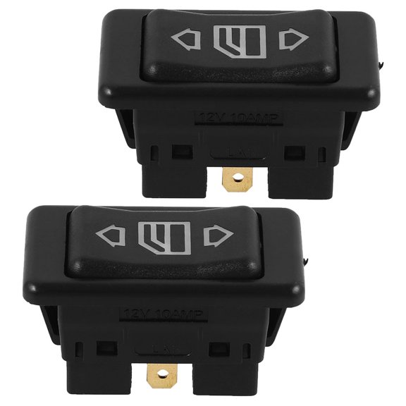 BESTYASH 2Pcs Window Control Switch Driver Side Automotive Window Switch Black Plastic