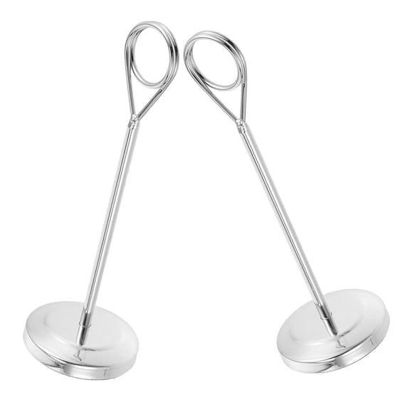 BESTYASH 2Pcs Wire Memo Clip Tall Table Number Holder Silver Stainless Steel For Events Organizers