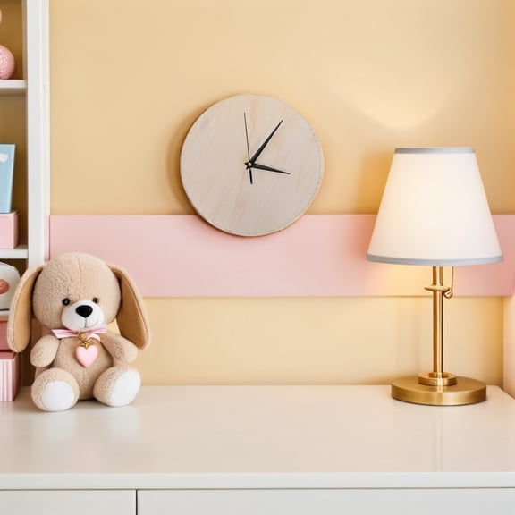 BESTYASH 2Pcs Wooden Clock Face Replacement Kit with Beige Wood for Wall Clock Crafting