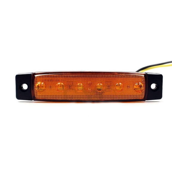 BESTYASH 2Pcs Yellow LED Trailer Lights Universal Mount Stop Turn Tail Brake Light