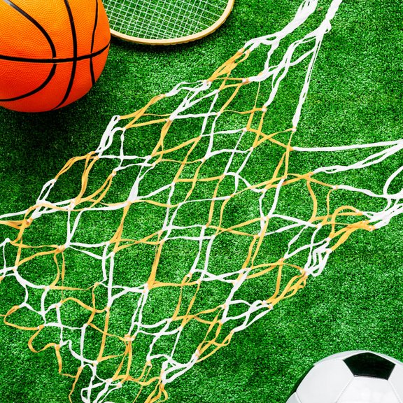 BESTYASH 2Pcs Yellow Portable Sports Ball Net Keeper with Durable Mesh for Outdoor Storage
