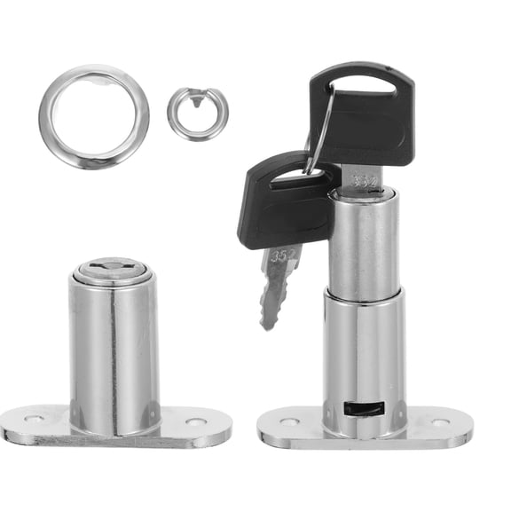 BESTYASH 2-Pack Zinc Alloy Cabinet and Furniture Locks with Unique Keys for Drawer, Wardrobe, Storage Security Solutions