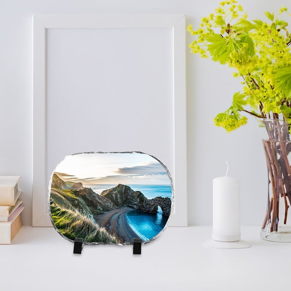 BESTYASH 2 Piece Natural Stone 15x20 cm Matte Sublimation Photo Frame Set