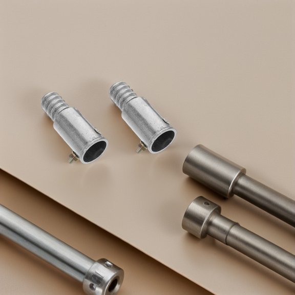 BESTYASH 2Set Threaded Pole Replacement Adapter for Wood and Metal Poles with Weather Resistant Finish