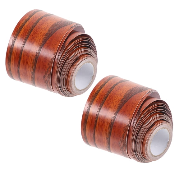 BESTYASH 2Set Wall Baseboard Wood PVC Peel And Stick Wood Grain Tape Multi Skirting Baseboard