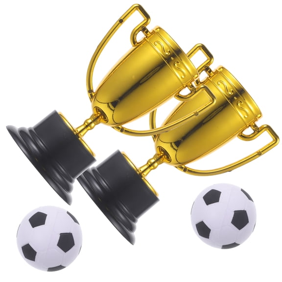 BESTYASH 2Sets Competition Winner Trophy with Stable Base and Delicate ABS Plastic Trophy Model