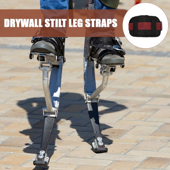 BESTYASH 2Sets Lightweight Drywall Stilt Leg Straps Replacement Parts Black for Painting