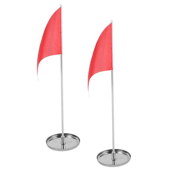 BESTYASH 2Sets Portable Golf Flagstick and Cup Sets with Red Flags for Outdoor Practice