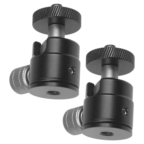 BESTYASH 2pcs Camera Tripod Ball Head Aluminium Alloy Angle Adjustment Stable Support for Photography