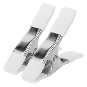 BESTYASH White Carbon Steel Spring Clamps Strong Grip for Photography, 2 Pieces and