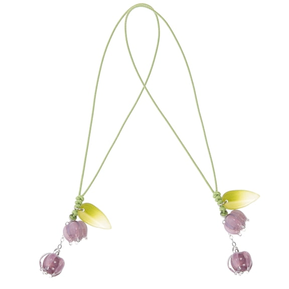 BESTYASH 2Pcs Purple Flower Pendant Lanyard Decorative Phone Strap for Mobile Accessories