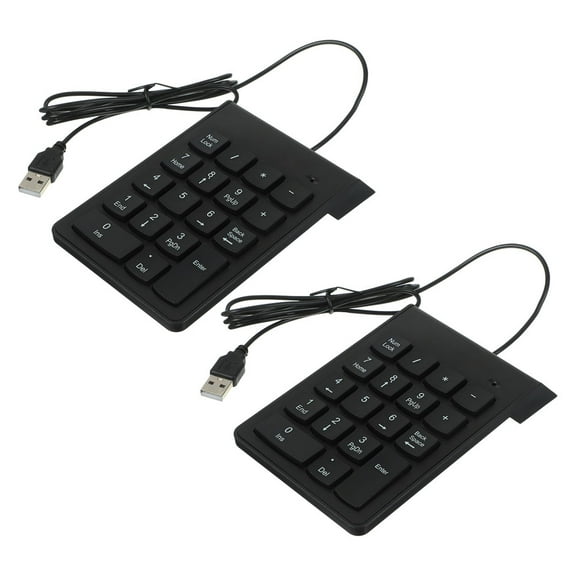 BESTYASH 2pcs External Number Pad for Laptop Black Plastic for Personal and Professional Use