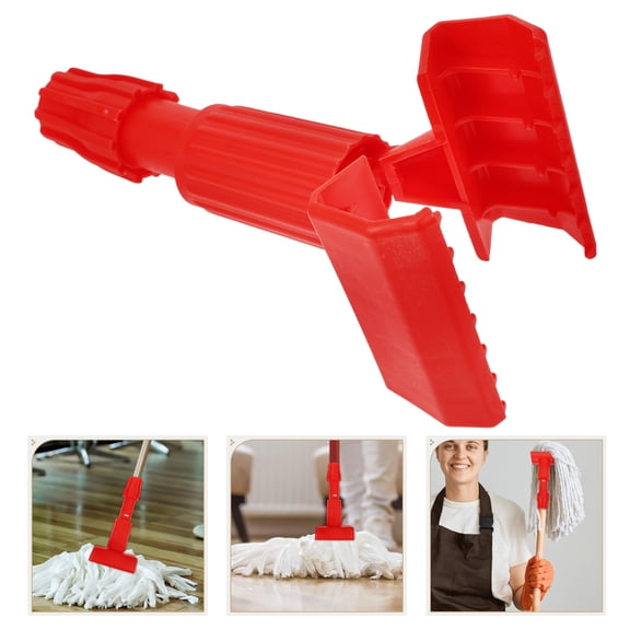 BESTYASH Commercial Mop Heads Clip Mop Head Replacement Red 2Pcs