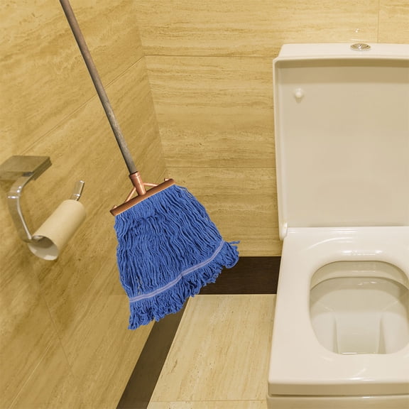 BESTYASH 2pcs Mop Replacement Head Cotton Yarn Water Absorption Household Cleaning Blue