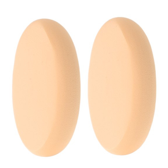 BESTYASH 2pcs Oval Foundation Sponge, Egg Powder Puff, Skin Tone