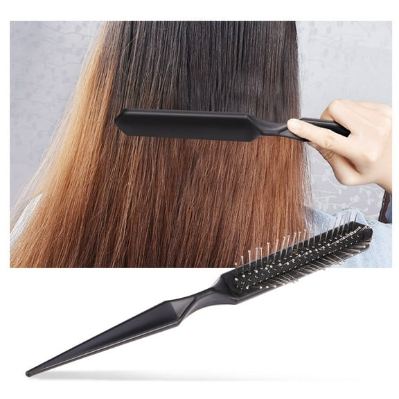 BESTYASH 2Pcs Hair Extension Brush Black Wig Comb with Anti Knot Airbag Cushion