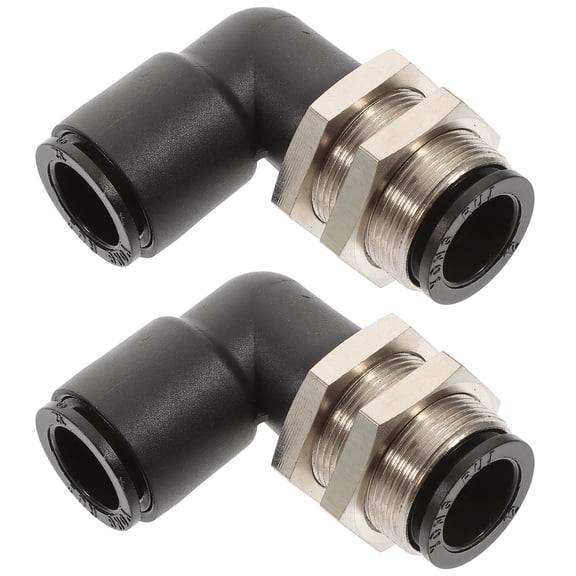 BESTYASH 2-Pack Brass Quick Connect Bulkhead Tube Fittings for Industrial and General Purpose Applications