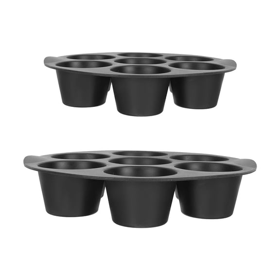BESTYASH 2pcs Silicone Cake Baking Mould Black for Professional Cake Shop Quality
