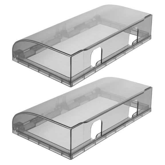 BESTYASH 2pcs Socket Protection Cover Acrylic Waterproof Black for Parents