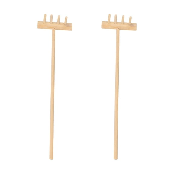 BESTYASH 2-Pack Mini Stress Relief Rake Small Synthetic Garden Tool for Indoor Zen Gardens and Relaxation