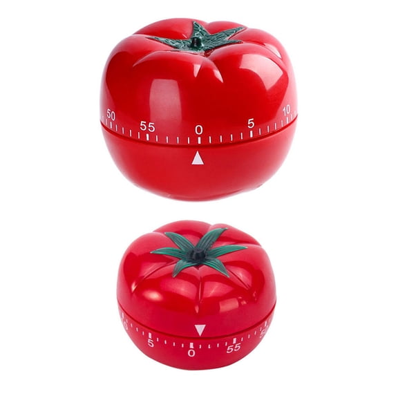 BESTYASH 2pcs Tomato Shaped Mechanical Cooking Timer for Kitchen Use