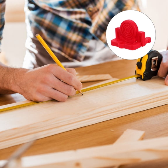 BESTYASH 2pcs Woodworking Marker Tool Red Plastic Measuring Tool for Woodworkers Craftsmen