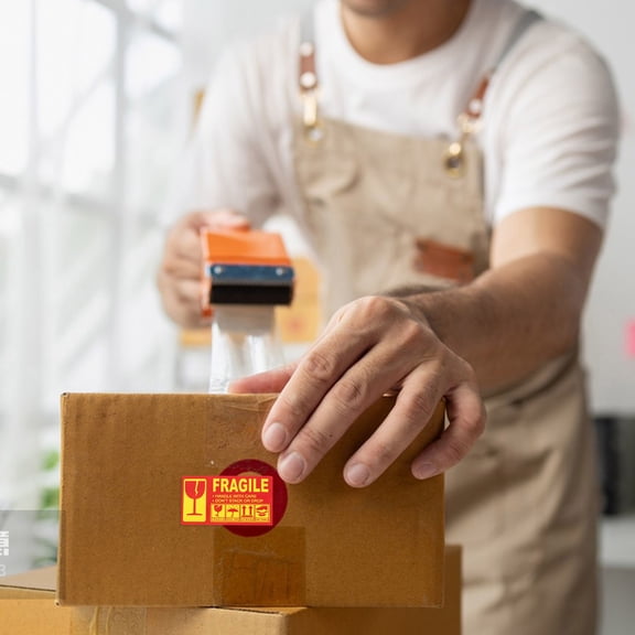 BESTYASH 3 Rolls Copper Moving Labels Stickers for Shipping with Tamper Evident Security Seals and Easy to Use