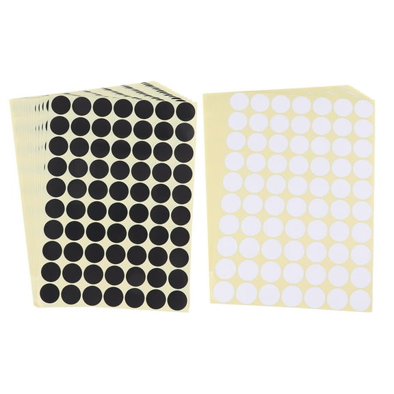 BESTYASH White Circle Dot Removable Adhesive Labels Stickers for Calendar Planner Organizer and Inventory Management