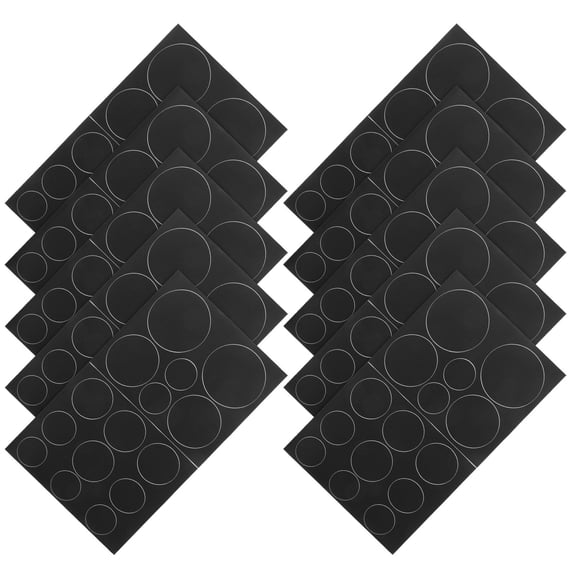 BESTYASH 30 Sheets Durable Black Adhesive Dot Stickers for Clothes Repair and Decoration