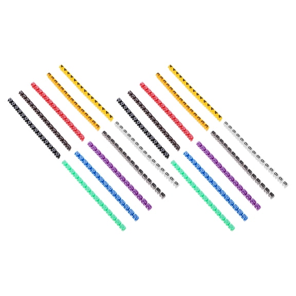 BESTYASH 300Pcs Clip on Wire Marker Number Tubes Assorted Color Plastic Cable Labels for Electrical Wire Identification